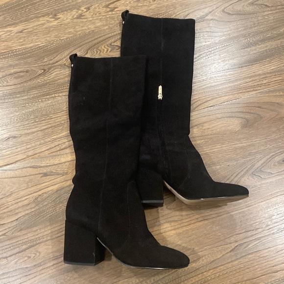 Sam Edelman Thora Knee High Black Suede Boot - Picture 5 of 9